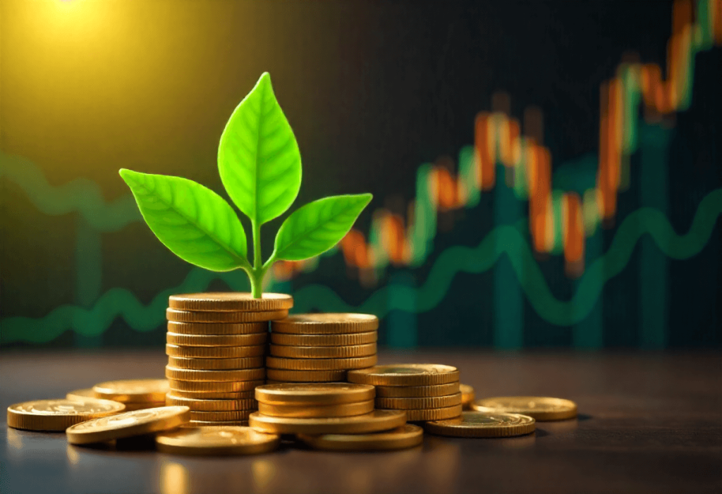 freepik__a-vibrant-green-plant-sprouting-from-a-stack-of-go__27989